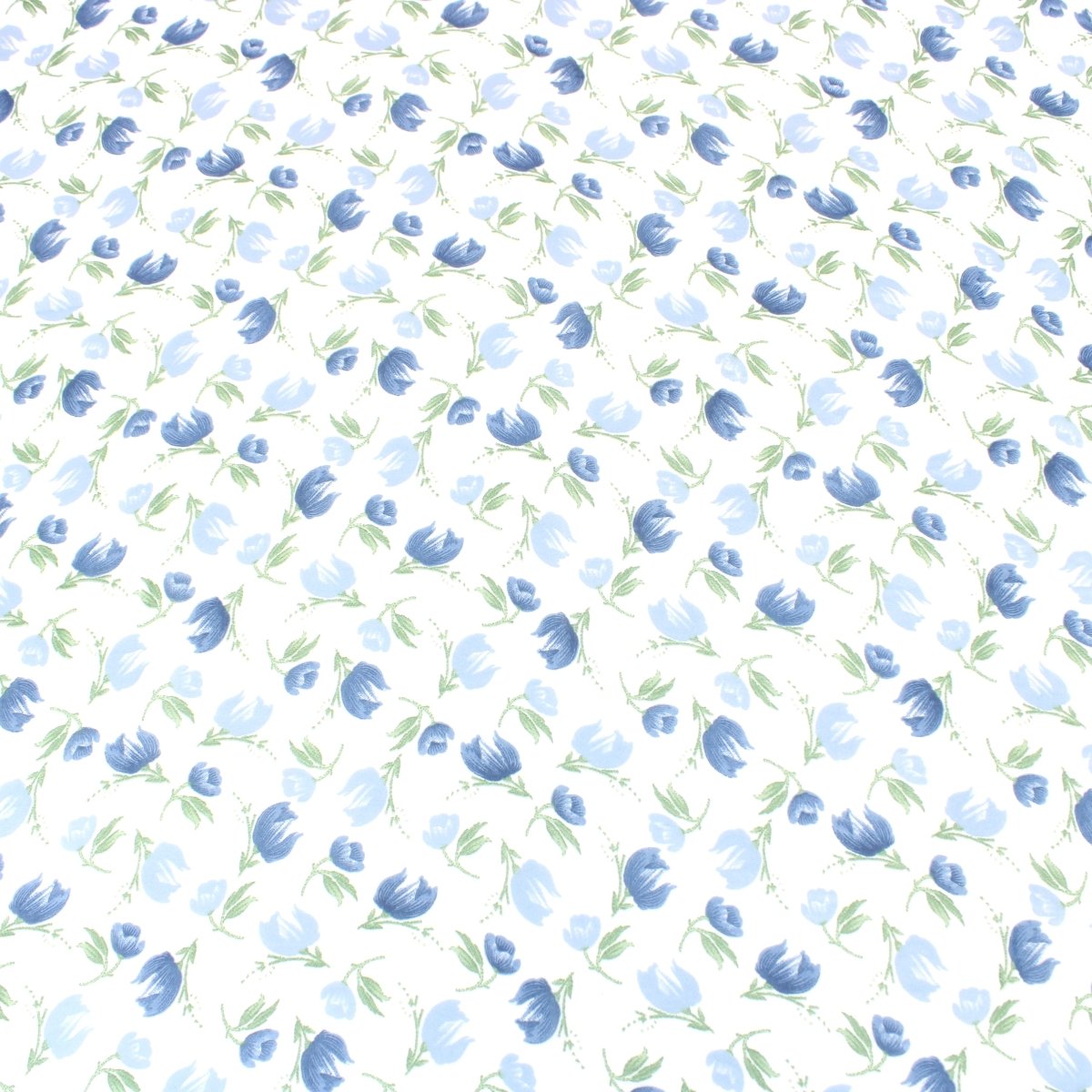 3 Metres Summer Serene Chiffon 55" Wide Tulips - Blue - Pound A Metre