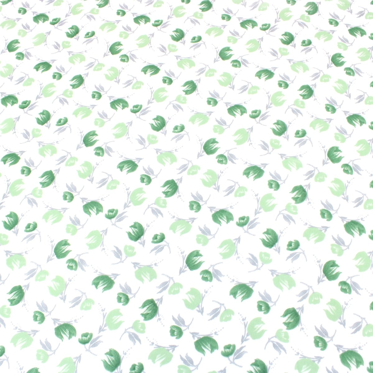 3 Metres Summer Serene Chiffon 55" Wide Tulips - Green - Pound A Metre