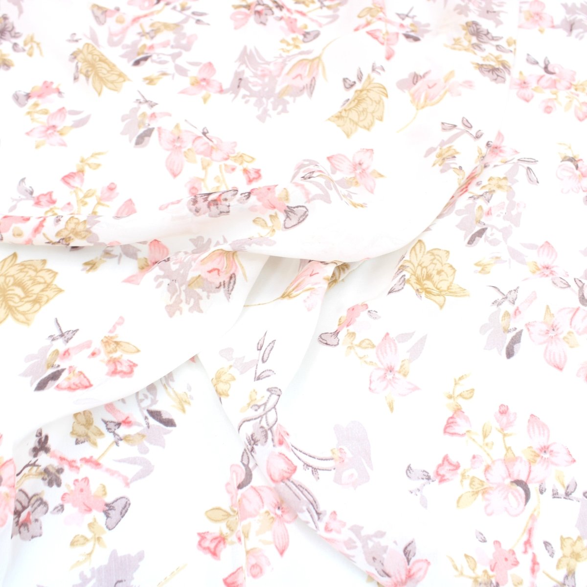3 Metres Summer Serene Floral Elegant Chiffon 55" Wide Breeze - Pink - Pound A Metre