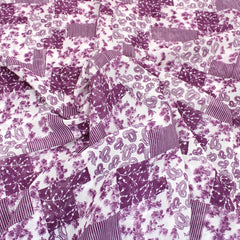 3 Metres Summer Serene Floral Elegant Chiffon 55" Wide Retro - Purple - Pound A Metre