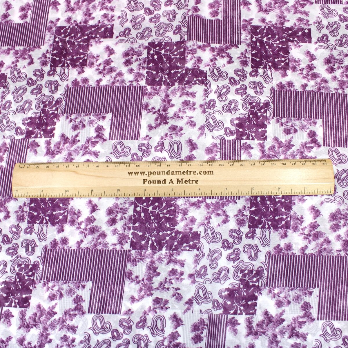 3 Metres Summer Serene Floral Elegant Chiffon 55" Wide Retro - Purple - Pound A Metre