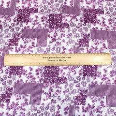 3 Metres Summer Serene Floral Elegant Chiffon 55" Wide Retro - Purple - Pound A Metre