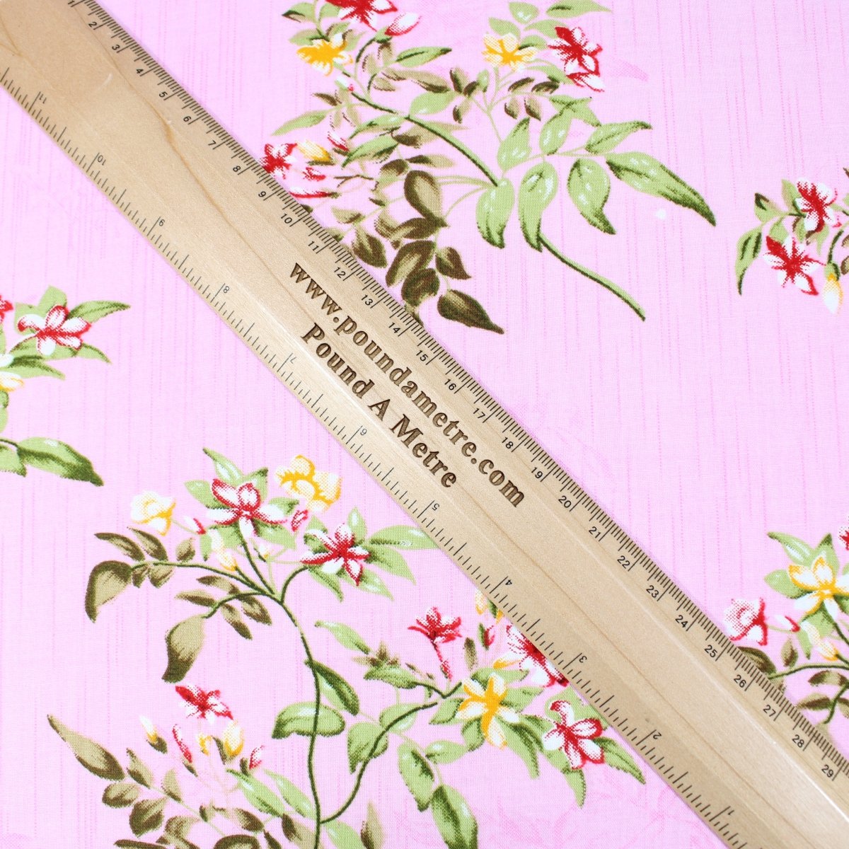 3 Metres Summer-Time Softness Floral 100% Cotton 44" Wide Pink - Pound A Metre