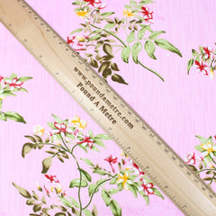 3 Metres Summer-Time Softness Floral 100% Cotton 44" Wide Pink - Pound A Metre