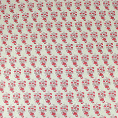 3 Metres Summer-Time Softness Floral 100% Cotton 44" Wide Tea Green - Pound A Metre
