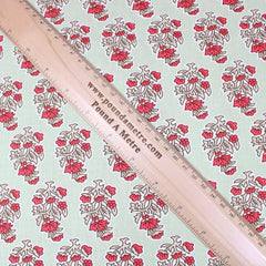 3 Metres Summer-Time Softness Floral 100% Cotton 44" Wide Tea Green - Pound A Metre