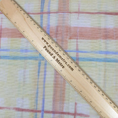 3 Metres Super Light-Weight Chequered Mesh Jersey 55" Wide Pale Beige - Pound A Metre