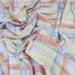 3 Metres Super Light-Weight Chequered Mesh Jersey 55" Wide Pale Beige - Pound A Metre