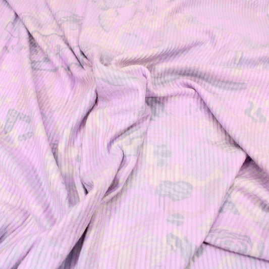 3 Metres Super Soft Brushed Floral Jersey - 55" Wide Lilac - Pound A Metre