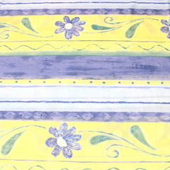 3 Metres Super Soft Floral Light-Weight Sheer Jersey - 55" Wide Yellow & Blue - Pound A Metre