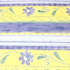 3 Metres Super Soft Floral Light-Weight Sheer Jersey - 55" Wide Yellow & Blue - Pound A Metre