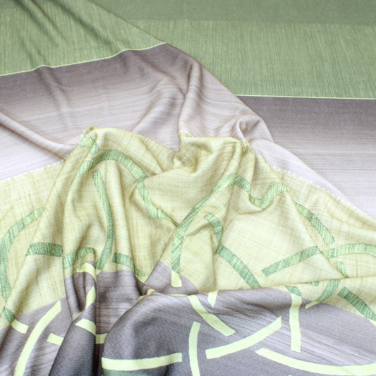 3 Metres Super Soft Floral Poly-Jersey - 55" Wide Green - Pound A Metre
