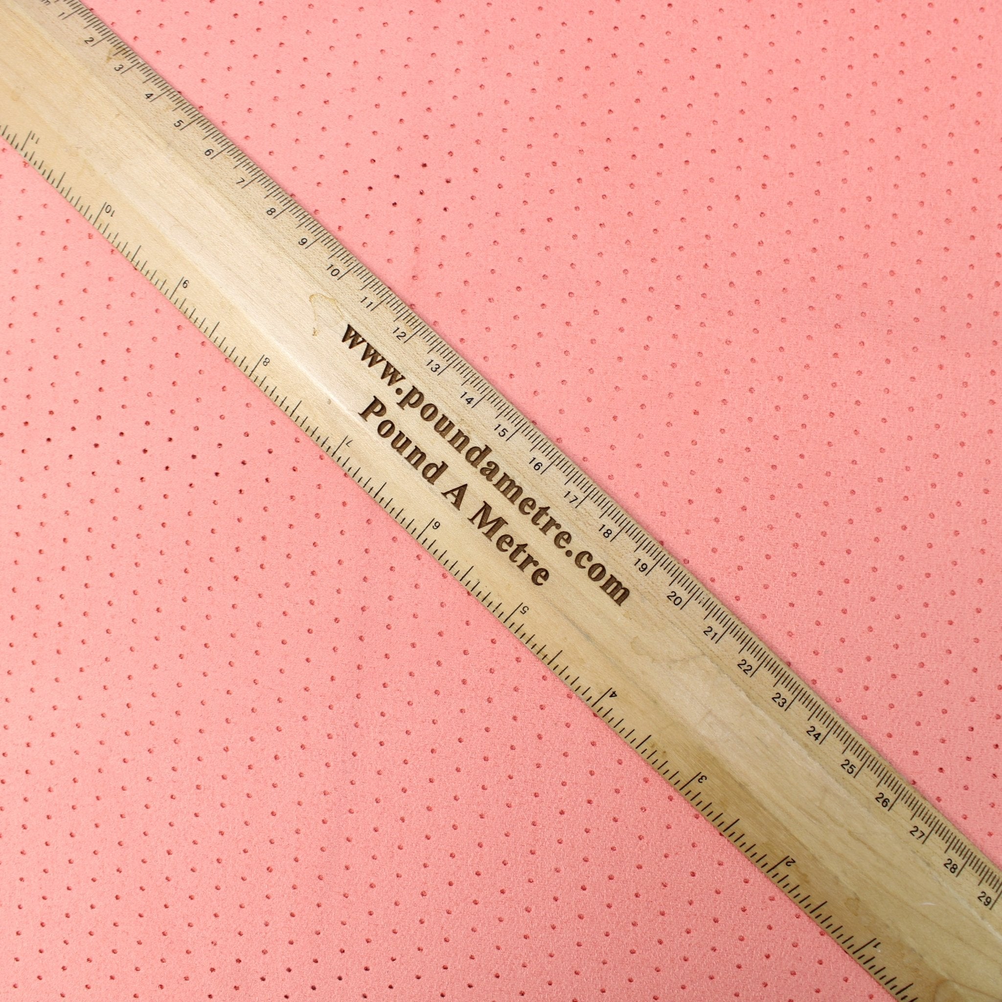 3 Metres Super Soft Luxury Embossed Suede Jersey 60" Coral Pink - Pound A Metre