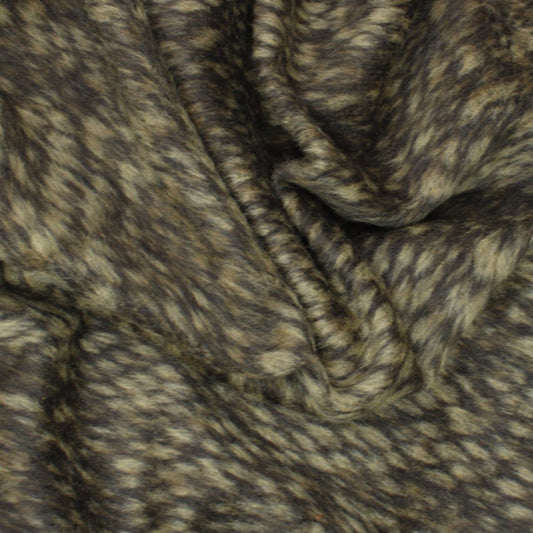 3 Metres Wool Rich Backed Faux Furr 55" Wide Warm Brown - Pound A Metre
