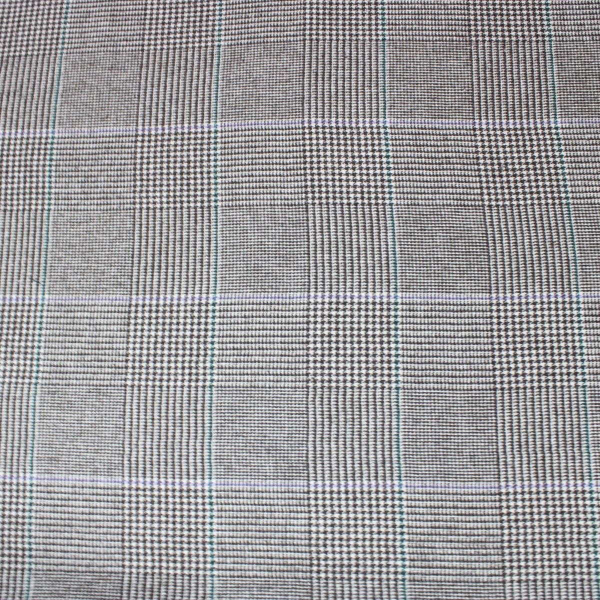 3 Metres Wool Rich Plaid Fabric 55" Wide Grey - Pound A Metre