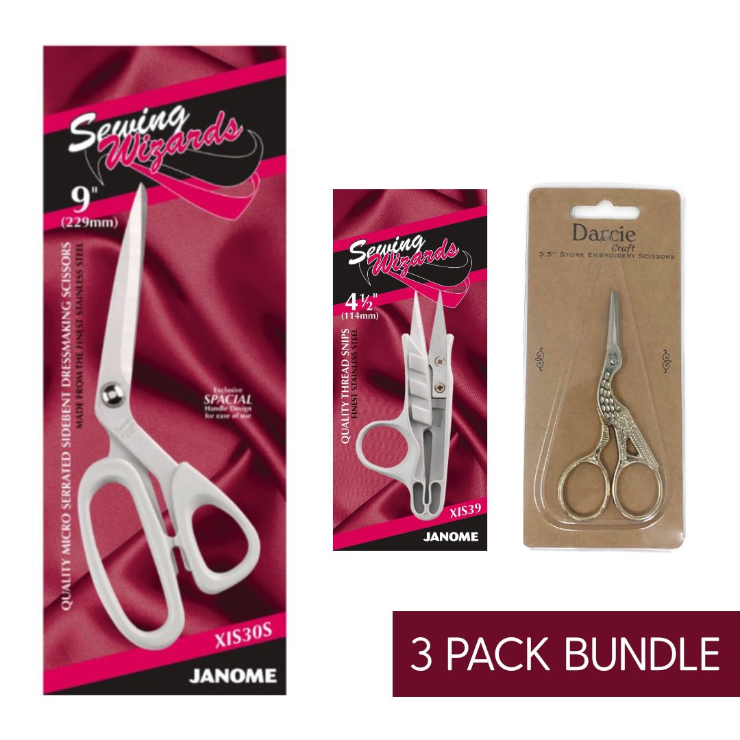 3 Piece Scissors Value Bundle- Janome - Pound A Metre