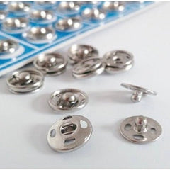 36 Pc Silver Press Metal Stud - Titch Buttons - Silver 12mm - Pound A Metre