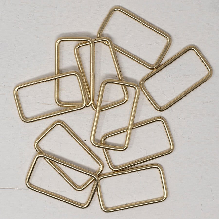Pound A Metre Bright Brass / Pack Of 2 38/ 40mm Metal Strap Connector For Bags- 5 Colours- Pack Of 2