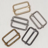 Pound A Metre 38/40mm Metal Strap Slider For Bags- 5 Colours- Pack Of 2
