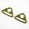 Pound A Metre Antique Brass / Pack Of 2 38/40mm Metal Triangle Rings For Bags- 5 Colours- Pack Of 2