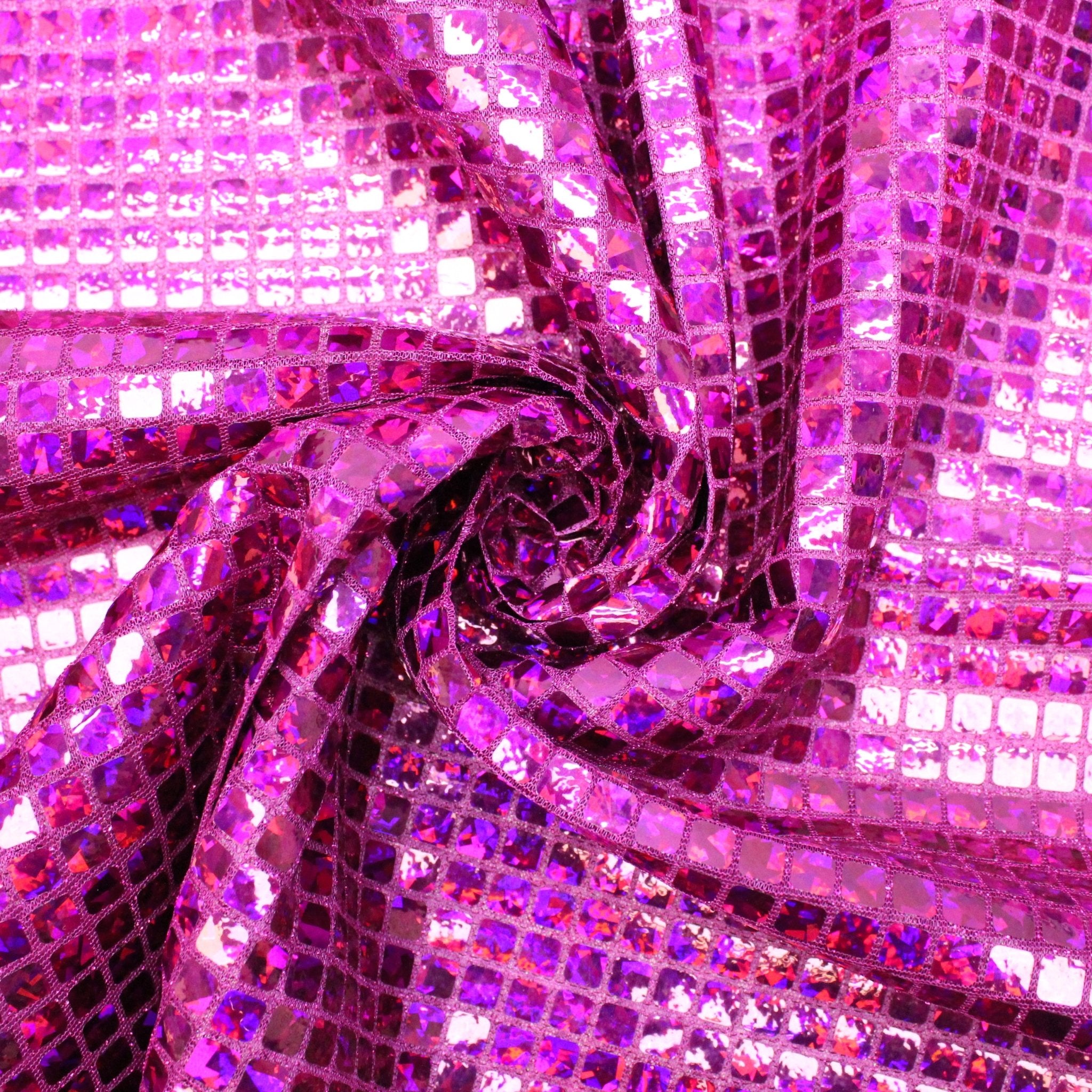 3FOR10 Hologram Sequins on Net- 44" Wide - Pound A Metre