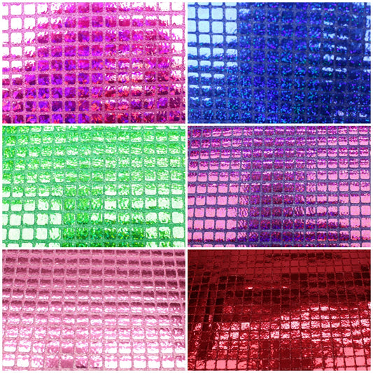 3FOR10 Hologram Sequins on Net- 44" Wide - Pound A Metre