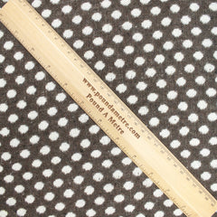 3FOR10 Wool Blend Fabric - 'Reversible Polka' 57" Wide Brown & Cream - Pound A Metre