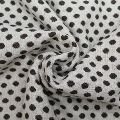 3FOR10 Wool Blend Fabric - 'Reversible Polka' 57" Wide Brown & Cream - Pound A Metre
