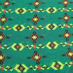 3FOR5 Aztec Printed Chiffon 55" Wide Green (38G) - Pound A Metre