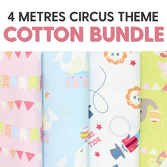 4 Metre Circus Themed 100% Cotton Bundle- 44" Wide - Pound A Metre