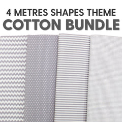 4 Metre Funky Grey Themed 100% Cotton Bundle- 44" Wide - Pound A Metre