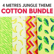 Pound A Metre 4 x 1 Metre 4 Metre Funky Jungle Themed 100% Cotton Bundle- 44" Wide