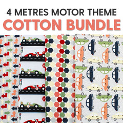 4 Metre Transport Themed 100% Cotton Bundle- 44" Wide - Pound A Metre