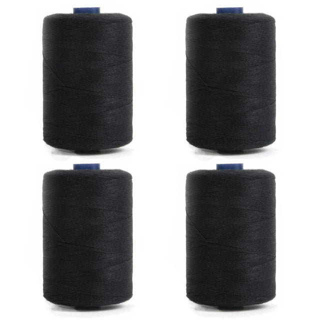 Pound A Metre 4 x 1000m Premium Polyester Sewing Thread- Black