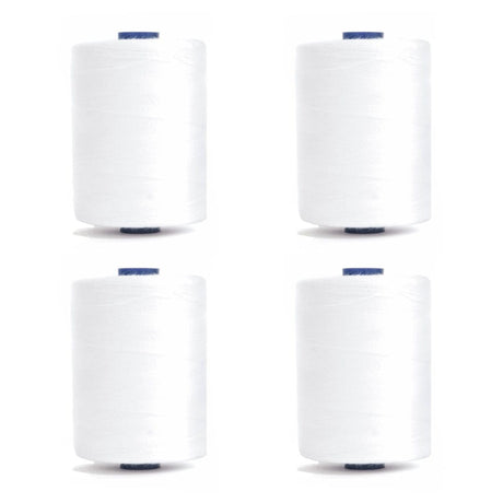 Pound A Metre 4 x 1000m Premium Polyester Sewing Thread- White