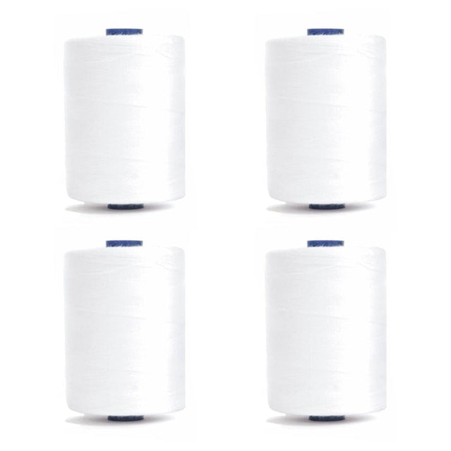 Pound A Metre 4 x 1000m Premium Polyester Sewing Thread- White