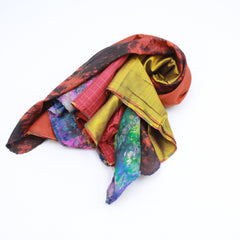 5 Assorted Scarves FOR £5, 100% Pure Silk Approx 97cm - Pound A Metre