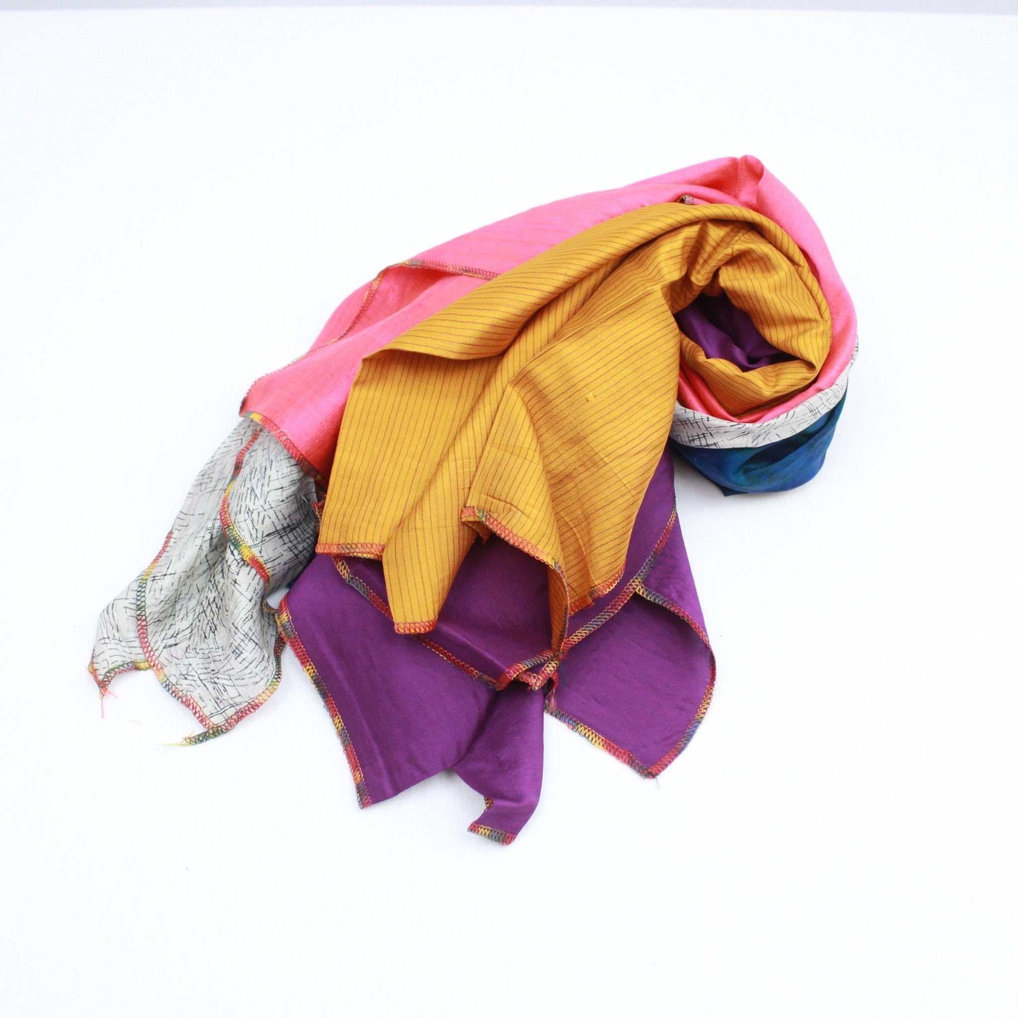 5 Assorted Scarves FOR 5 100 Pure Silk Approx 97cm