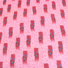 5 Metres Premium 100% Quality Cotton 36" - Flower Stroke - Dark Pink - Pound A Metre