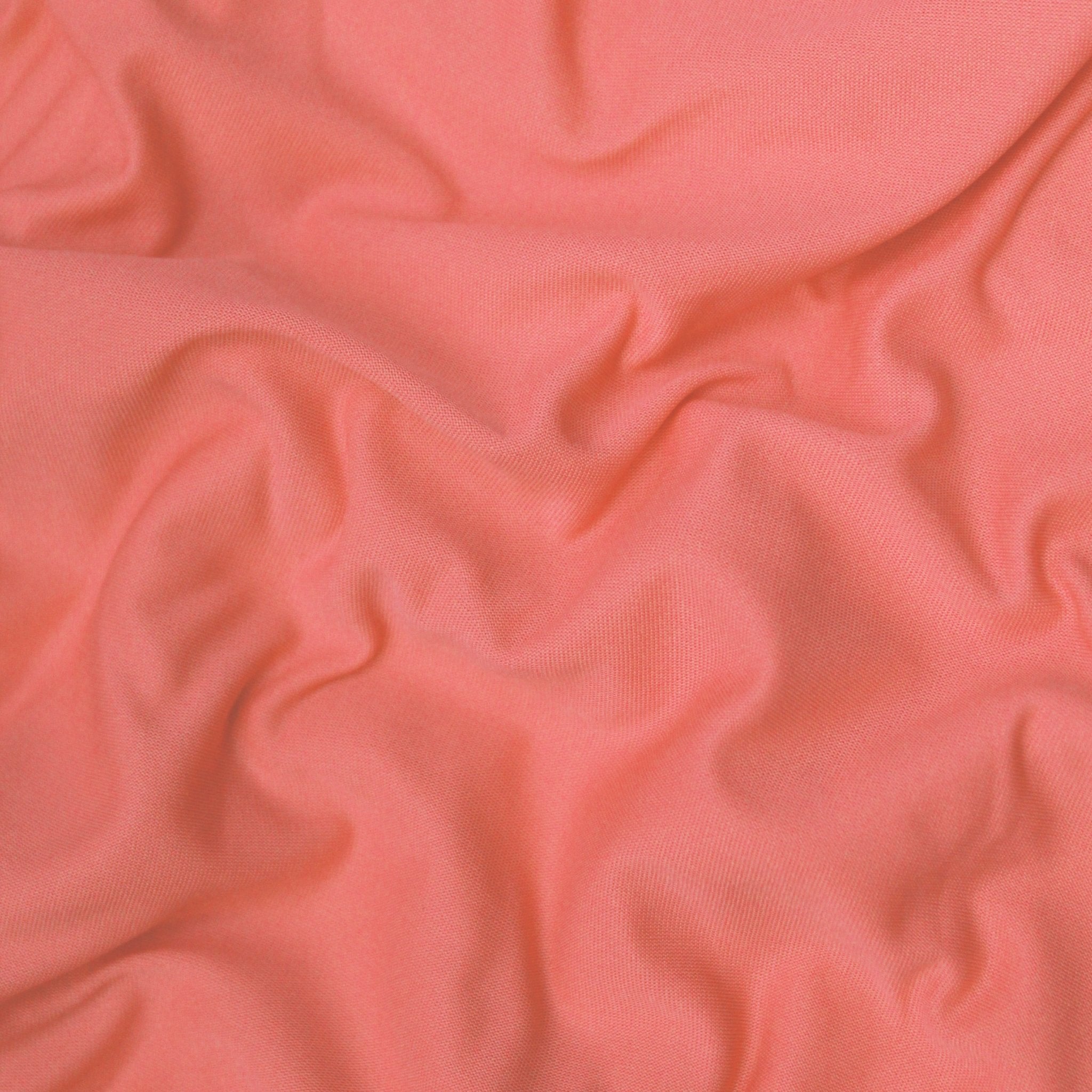 5 Metres Super Soft Light-Weight Poly-Jersey 60" Wide Coral Pink - Pound A Metre