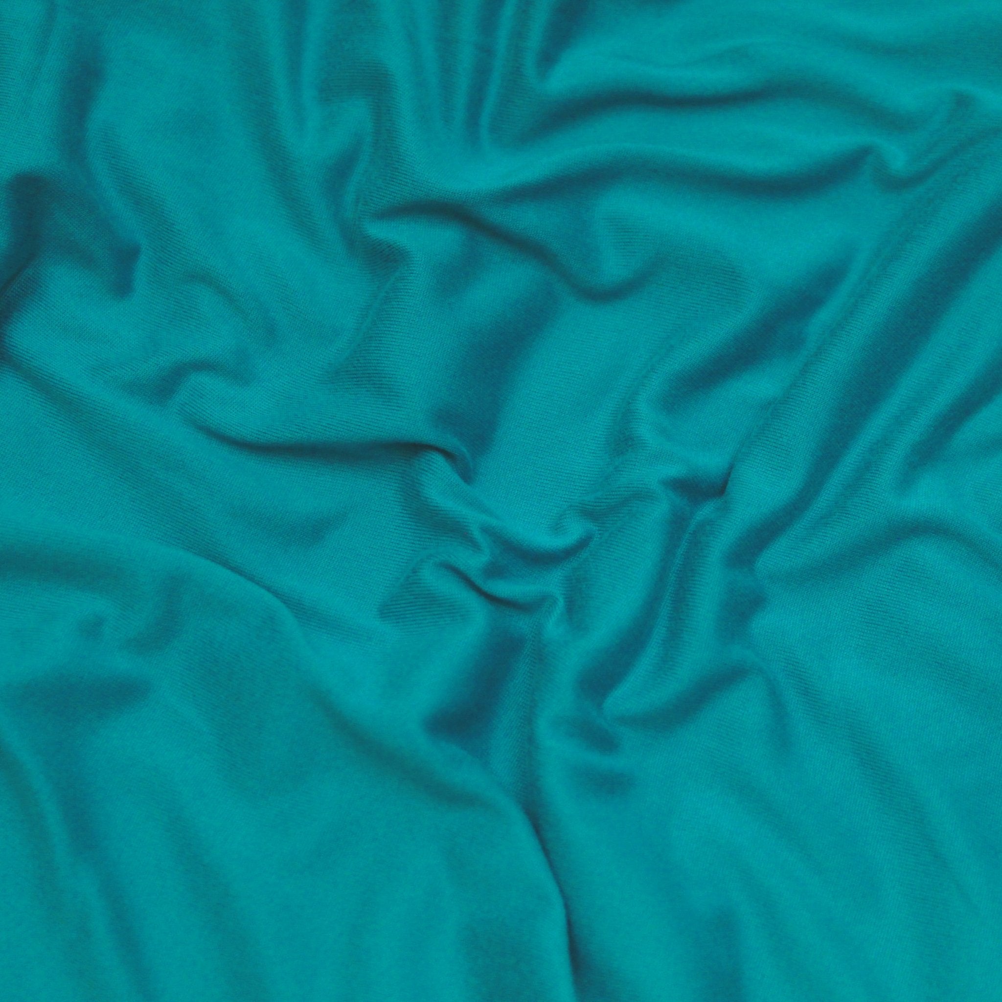 5 Metres Super Soft Light-Weight Poly-Jersey 60" Wide Turquoise - Pound A Metre