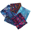 5 Piece Exclusive Fat Quarter 100% Cotton Batik - Blue - Pound A Metre