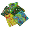 Pound A Metre 5 Fat Quarters 5 Piece Exclusive Fat Quarter 100% Cotton Batik - Green