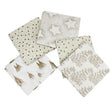 Pound A Metre 5 Fat Quarters 5 Piece Exclusive Fat Quarter 100% Cotton Foil Bundle - Ivory