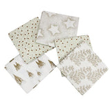 Pound A Metre 5 Fat Quarters 5 Piece Exclusive Fat Quarter 100% Cotton Foil Bundle - Ivory