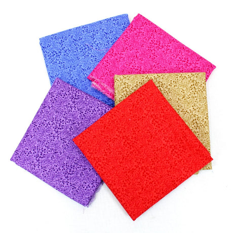 5 Piece Exclusive Fat Quarter 100% Floral Palette - Pound A Metre