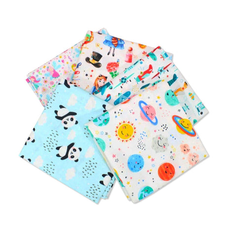 Pound A Metre 5 Fat Quarters 5 Piece Exclusive Fat Quarter Bundle - Children's Prints 100% Cotton