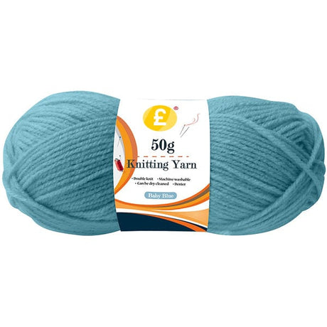 Pound A Metre 50g Double Knit Acrylic Yarn- Baby Blue