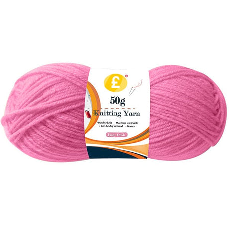 Pound A Metre 50g Double Knit Acrylic Yarn- Baby Pink