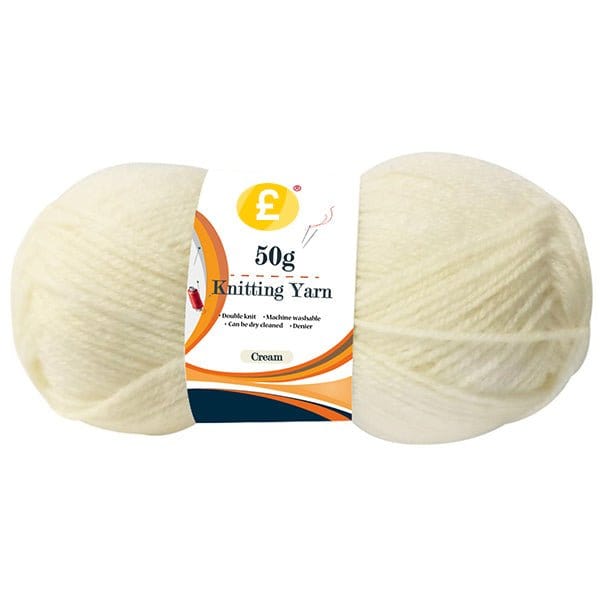 Pound A Metre 50g Double Knit Acrylic Yarn- Cream